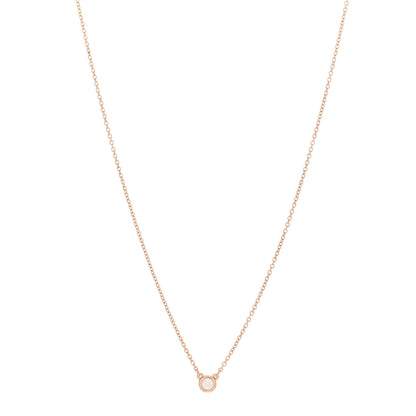 Tiffany 18K Rose Gold Diamond .08ct Elsa Peretti Diamonds by the Yard Pendant Necklace 1 of 4