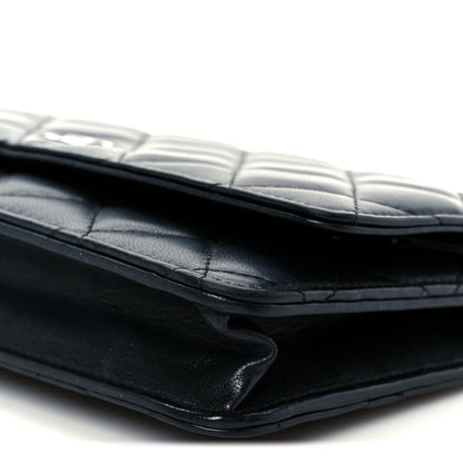 Chanel Lambskin Quilted Wallet On Chain WOC Black 21 of 24