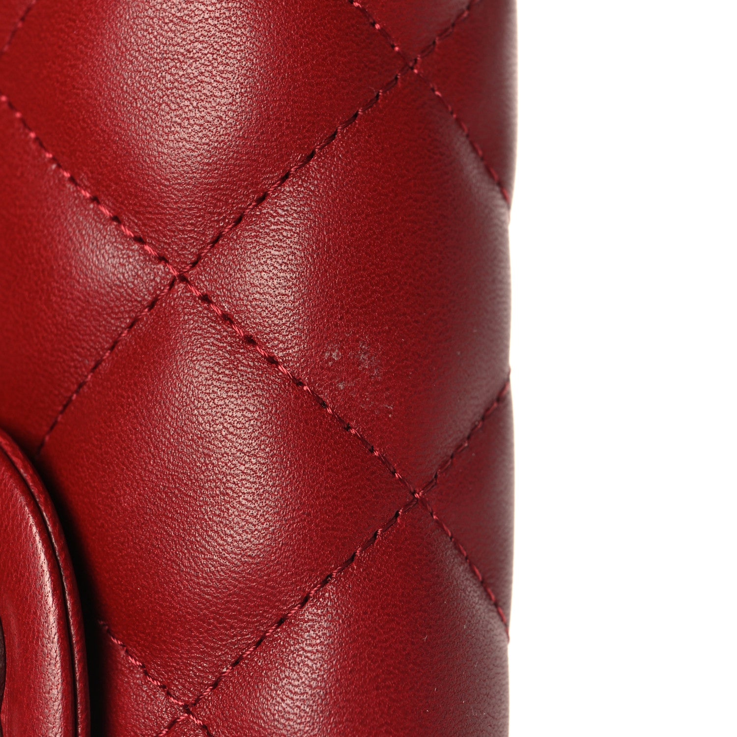 Chanel Lambskin Quilted Clutch With Chain Flap Red 11 of 11