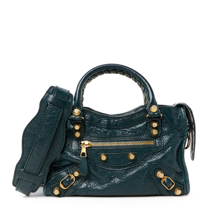 Balenciaga Agneau Giant 12 Gold Hardware Mini City Vert Pinede 1 of 13