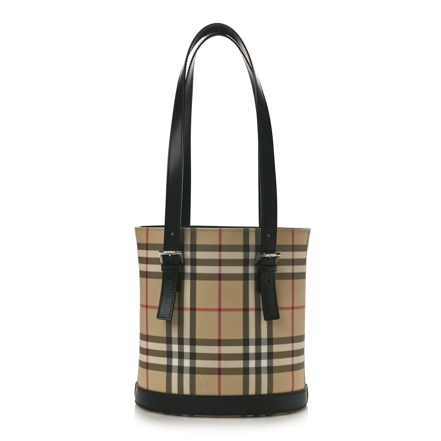 House Check Bucket Bag Black