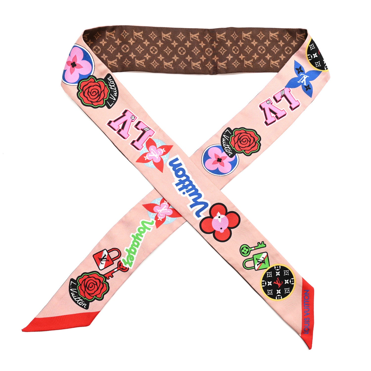 Louis Vuitton Silk Monogram LV Stories BB Bandeau Nude 1 of 3