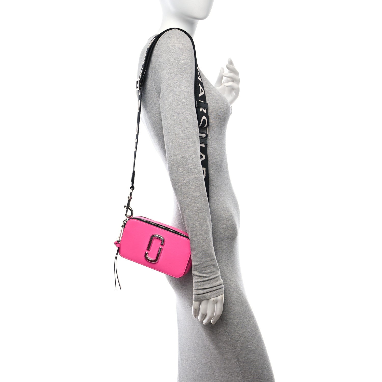 Marc Jacobs Saffiano Small Snapshot Camera Bag Bright Pink 2 of 15