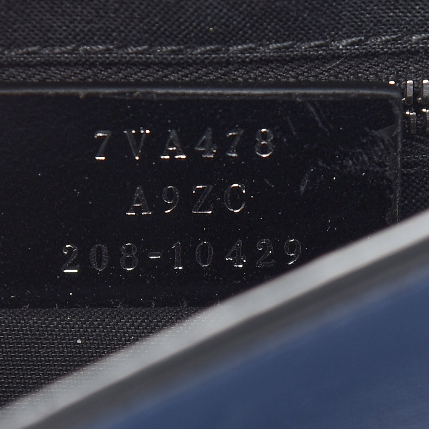 Fendi Vitello Grace FF Gradient Embossed Large Baguette Blueberry 7 of 10