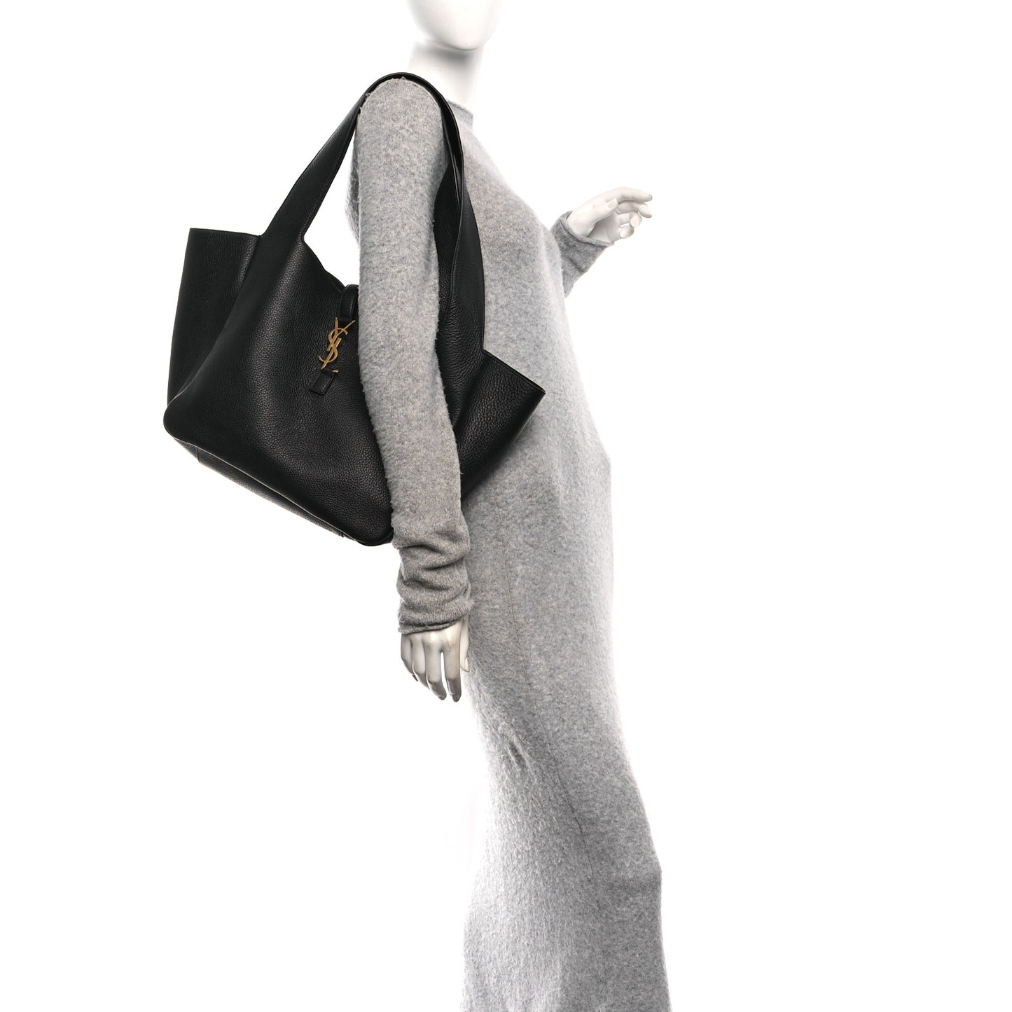 Grained Deerskin Bea Tote Black