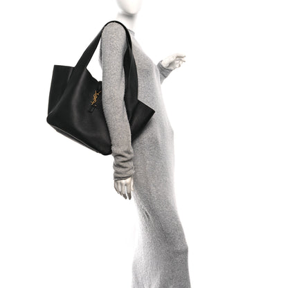 Saint Laurent Grained Deerskin Bea Tote Black 2 of 10