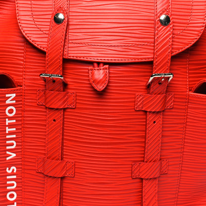 Louis Vuitton Epi Christopher Backpack MM Red 6 of 8