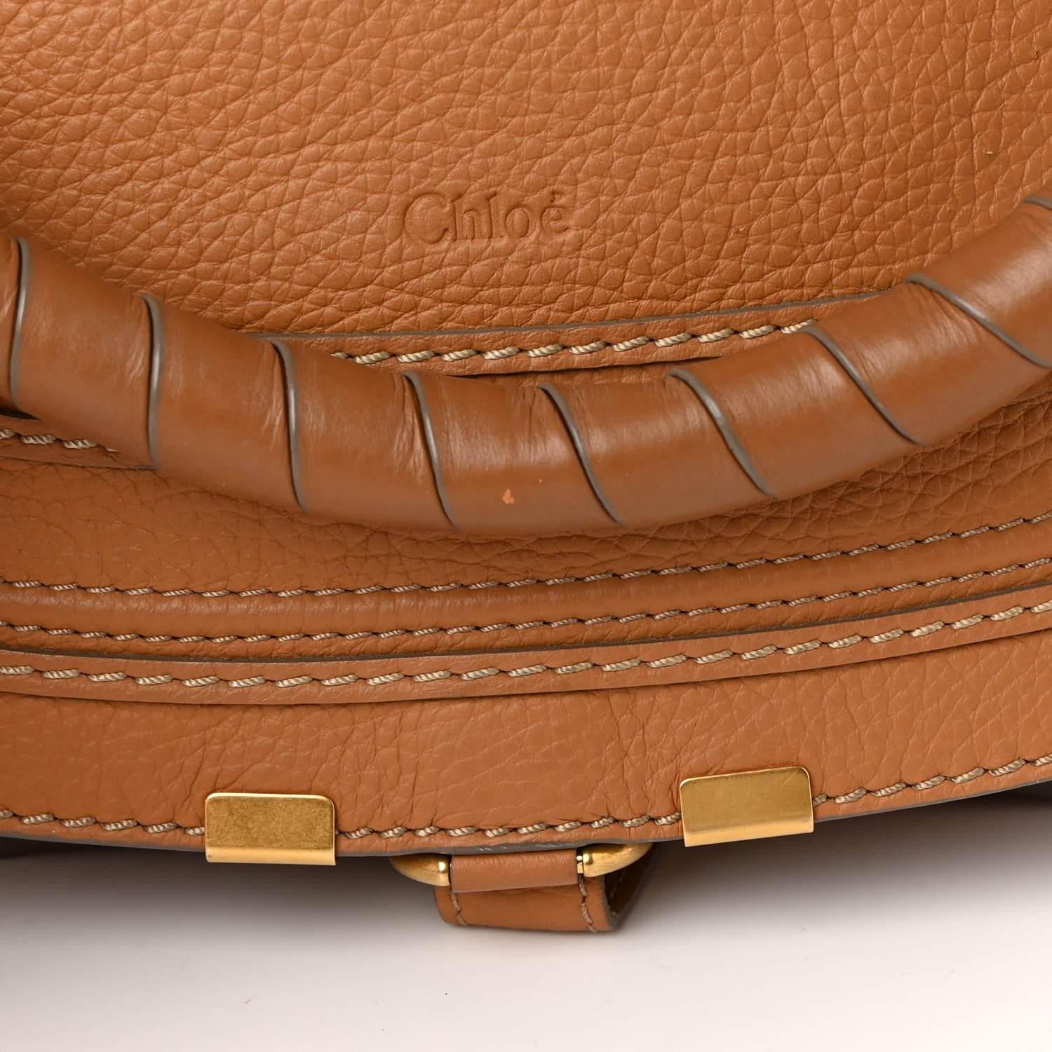 Chloe Calfskin Medium Marcie Satchel Gingerbread 13 of 15