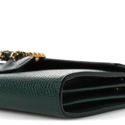 Gucci Calfskin Garden Dionysus Chain Wallet Emerald 10 of 10