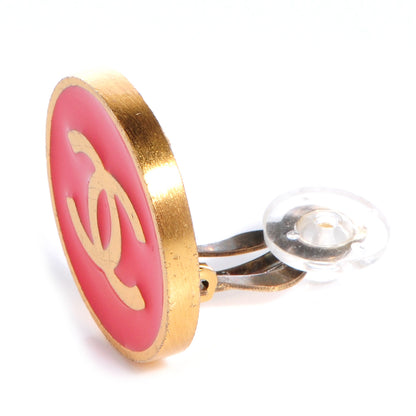 Chanel Enamel CC Clip On Earrings Red 5 of 5