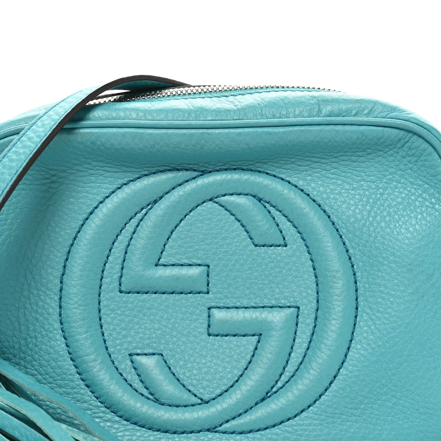 Gucci Pebbled Calfskin Small Soho Disco Bag Deep Cobalt 8 of 10