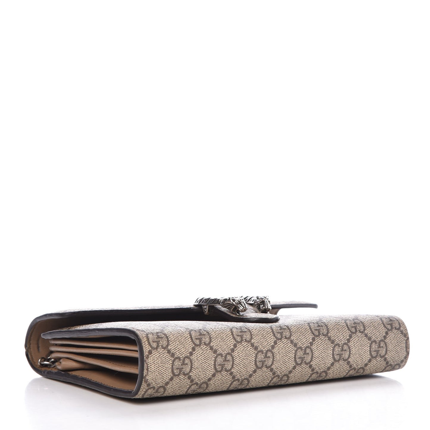 GG Supreme Monogram Mini Dionysus Chain Wallet Beige Taupe