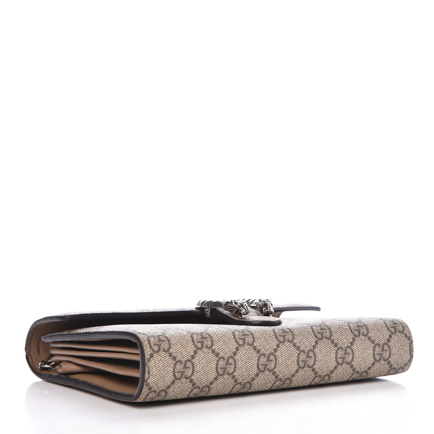 Gucci GG Supreme Monogram Mini Dionysus Chain Wallet Beige Taupe 3 of 9