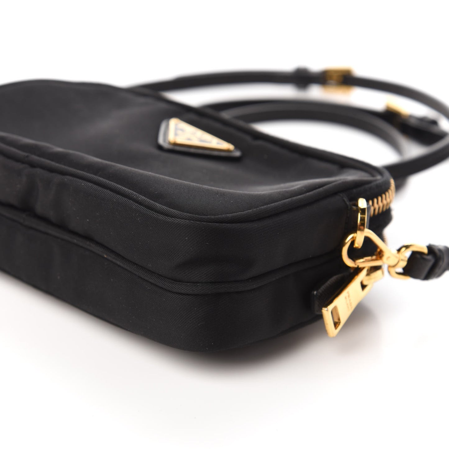 Tessuto Nylon Mini Camera Crossbody Bag Black