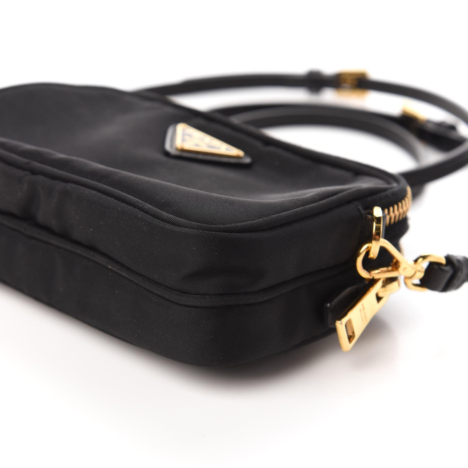 Prada Tessuto Nylon Mini Camera Crossbody Bag Black 7 of 9