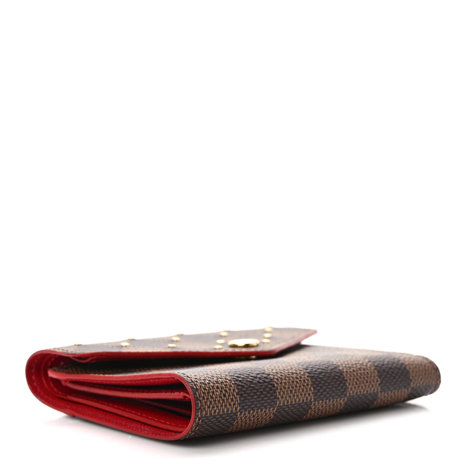 Louis Vuitton Damier Ebene Studded Victorine Wallet Cherry 4 of 7