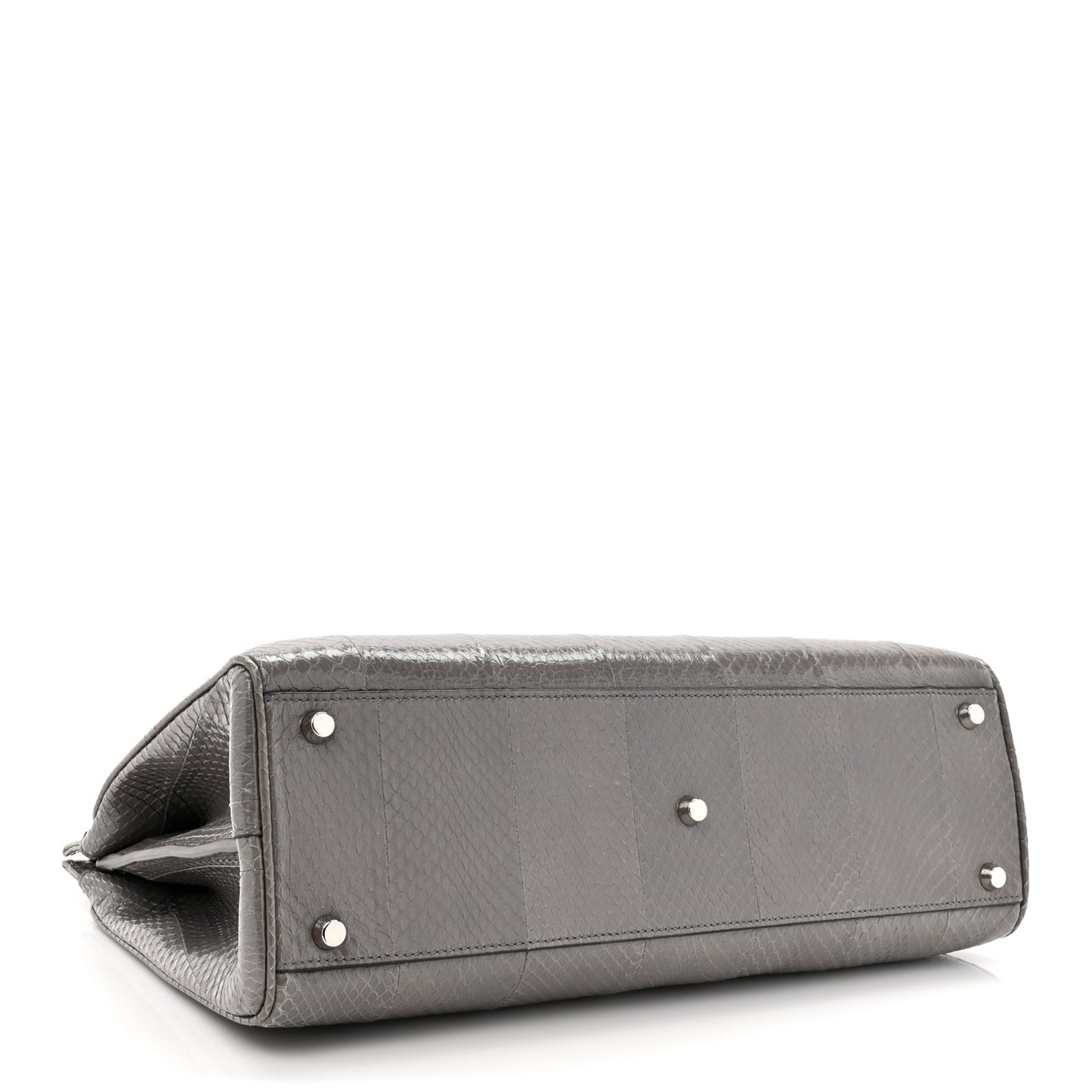 Elaphe Medium Zumi Top Handle Bag Dusty Grey