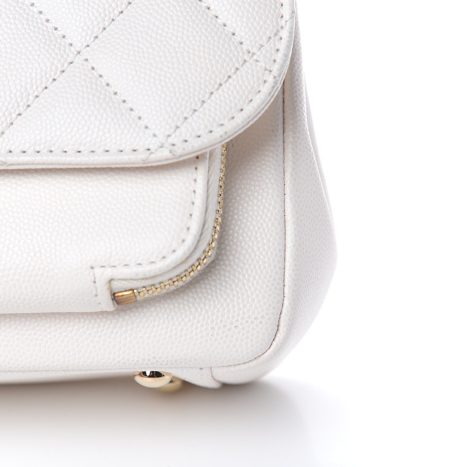 Chanel Caviar Quilted Medium Business Affinity Flap White 14 of 17