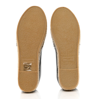 Saint Laurent Lambskin Monogram Espadrilles 36.5 Black 5 of 9