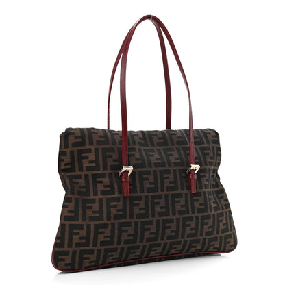 Fendi Zucca Shoulder Bag Tobacco Red 3 of 9