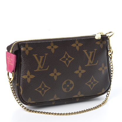 Louis Vuitton Monogram 2019 Christmas Animation Mini Courchevel Pochette Accessories Fuchsia 2 of 8