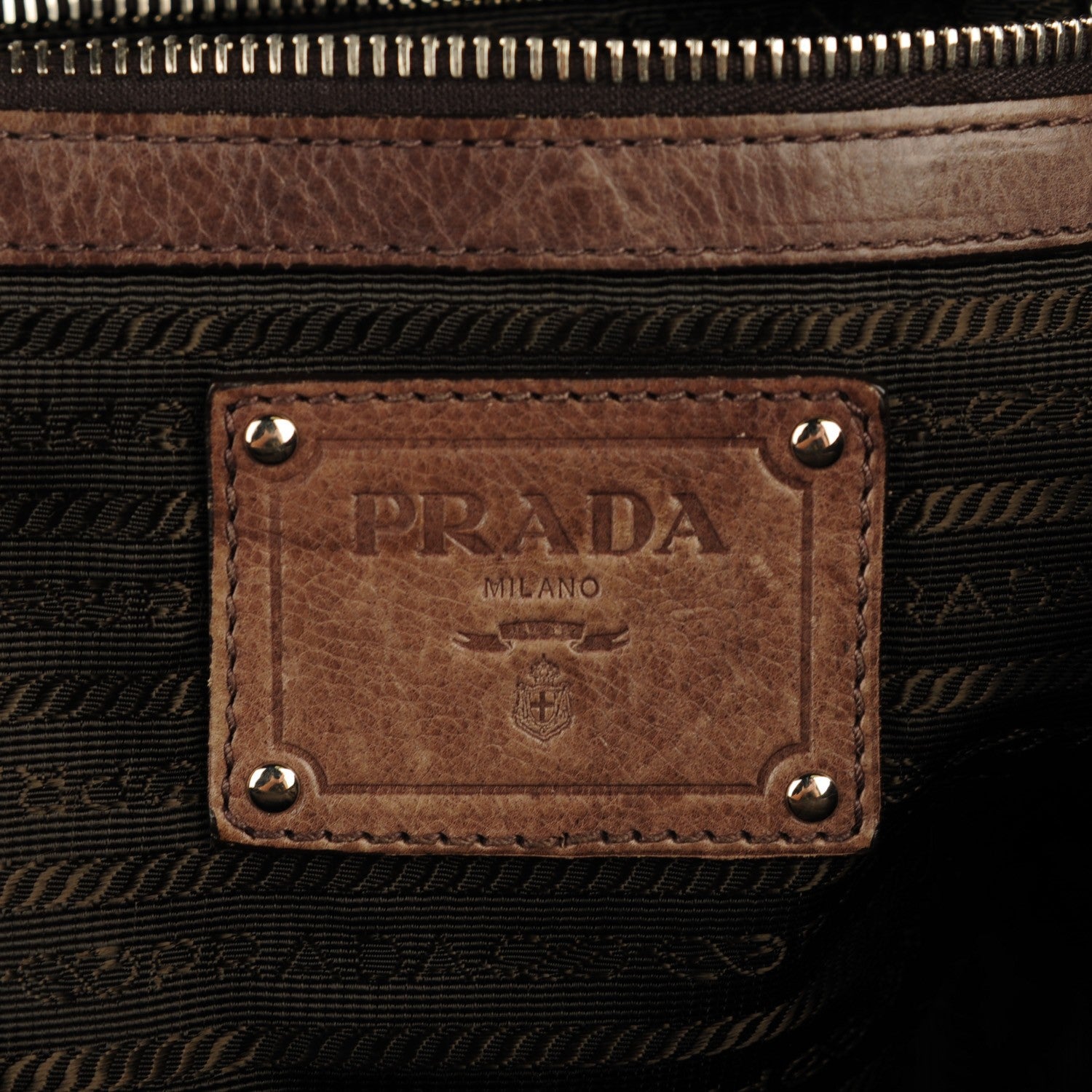 Prada Glace Calf Shoulder Bag Ardesia Fumo 9 of 11