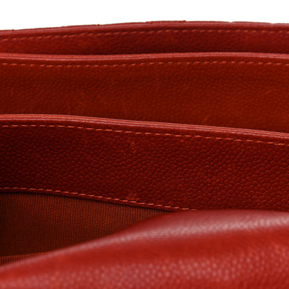 Chanel Caviar Quilted Medium Rock In Rome Single Flap Red 13 of 26