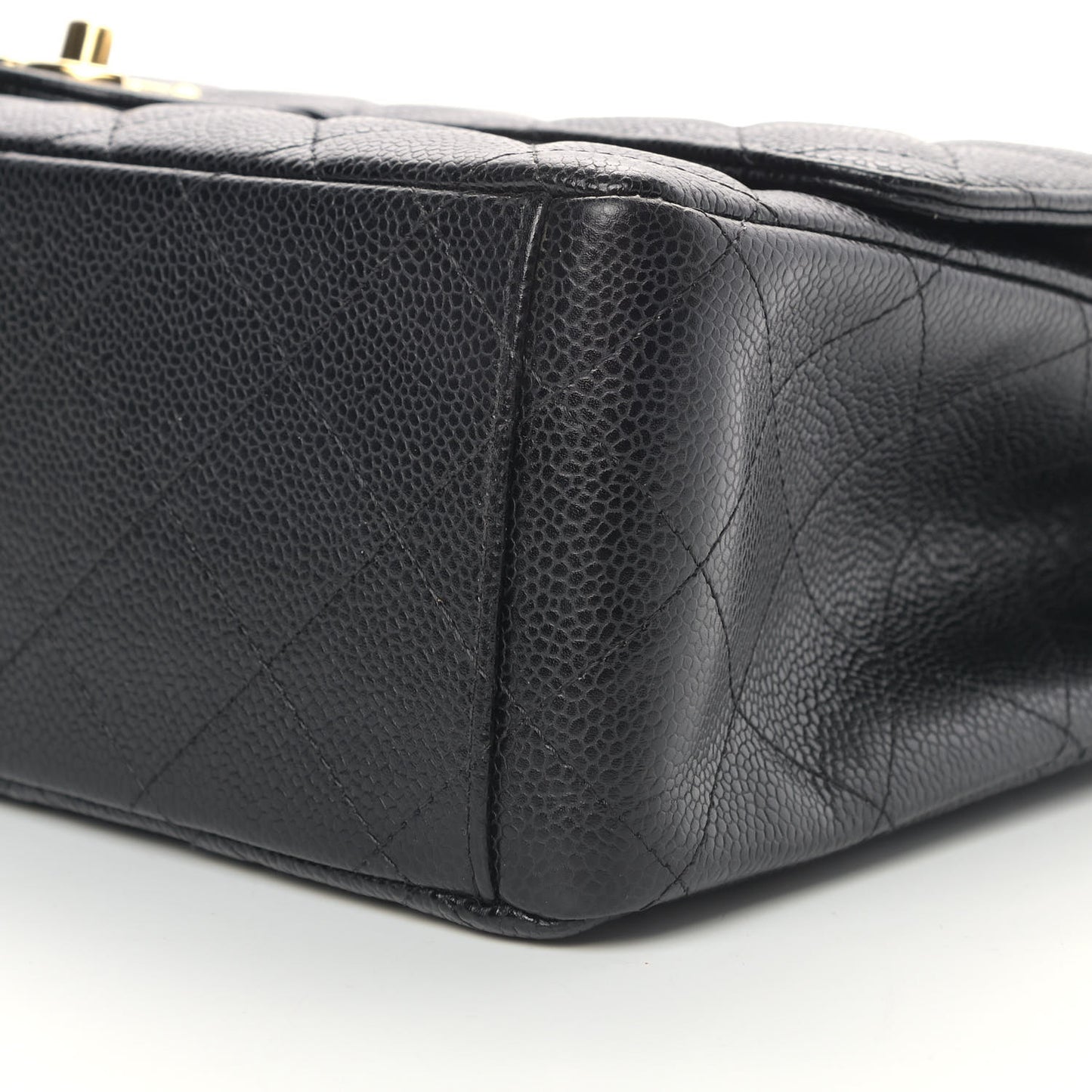Caviar Quilted Maxi Double Flap Black
