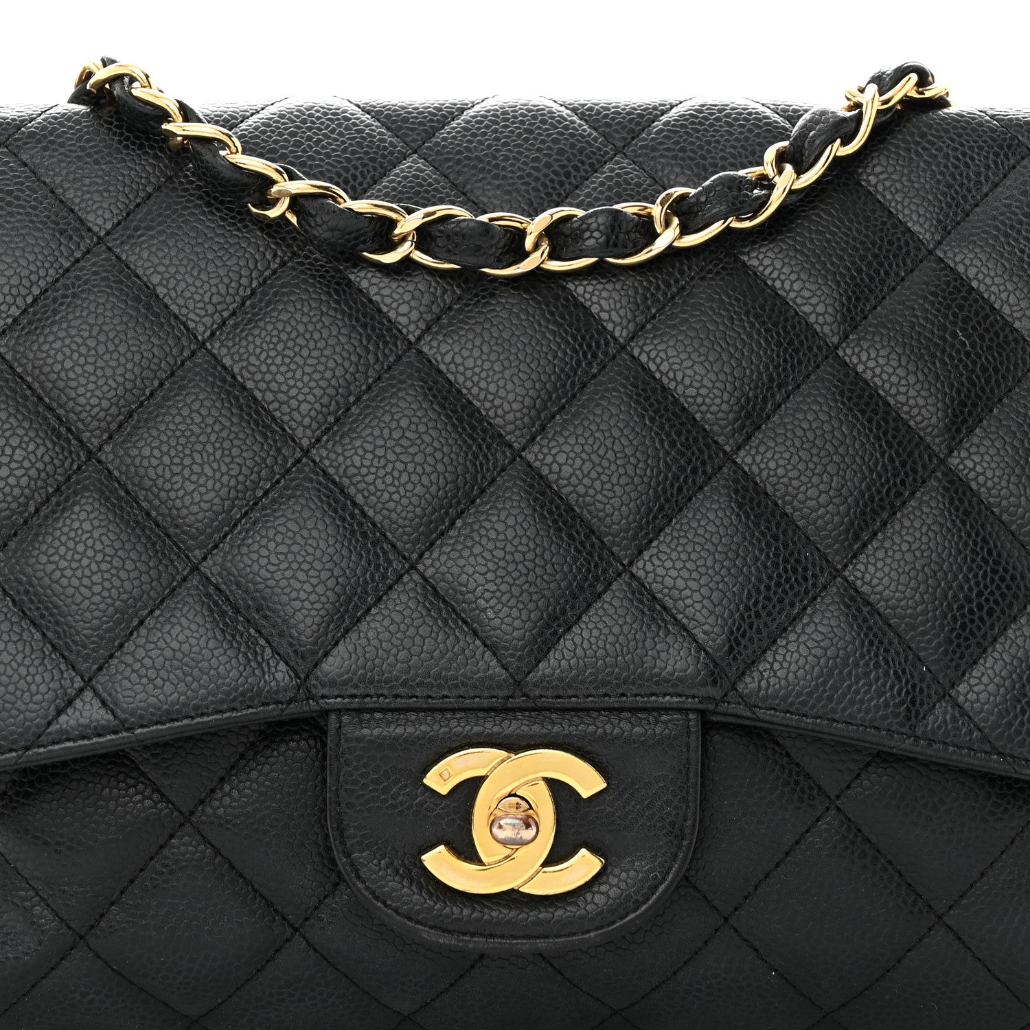 Chanel Caviar Quilted Jumbo Single Flap Navy 8 of 18