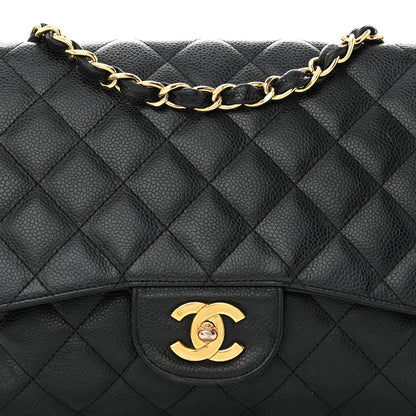 Chanel Caviar Quilted Jumbo Single Flap Navy 8 of 18