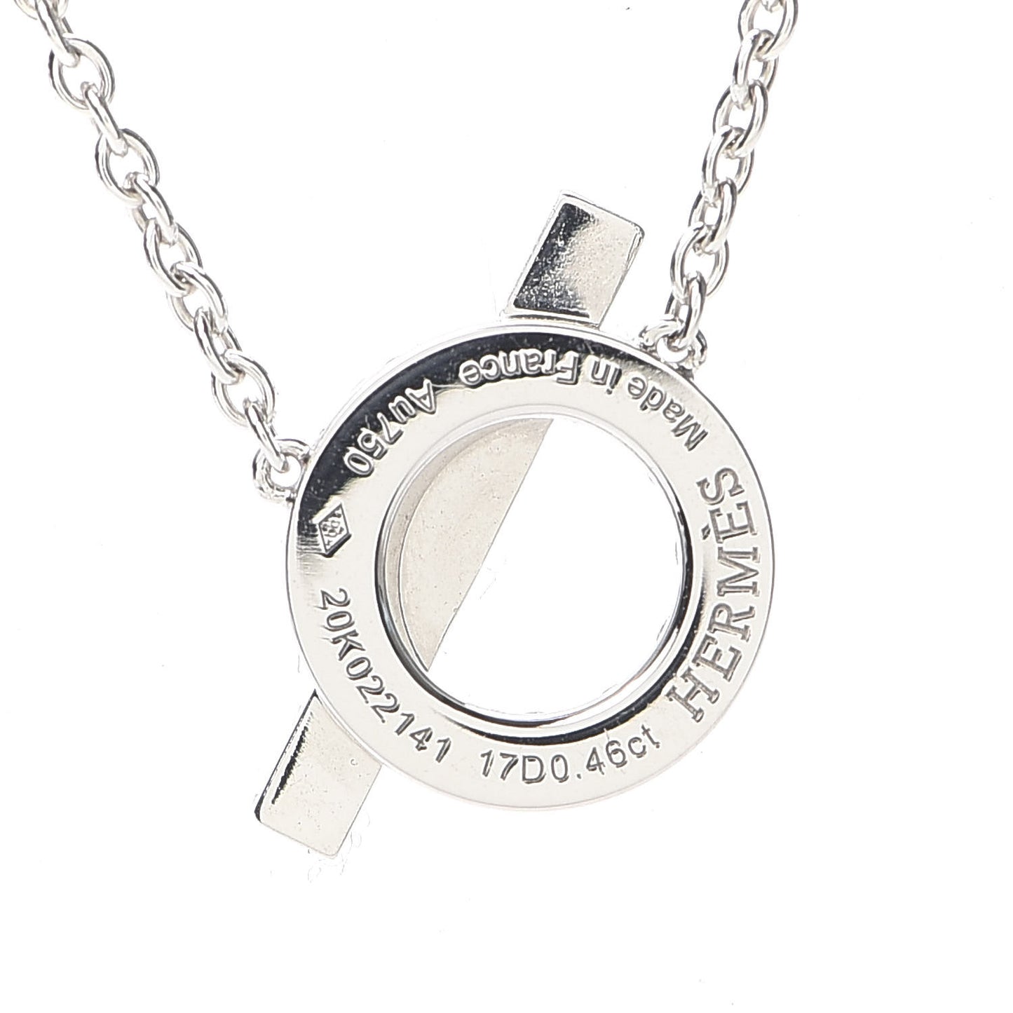 18K White Gold Diamond Finesse Pendant Necklace