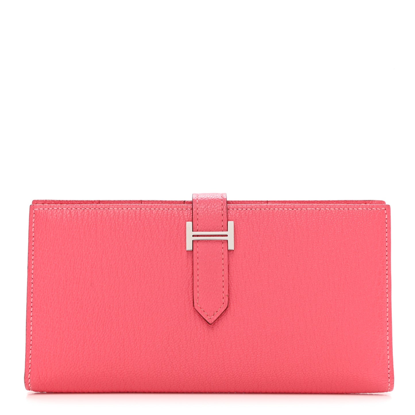 Chevre Mysore Bearn Gusset Wallet Rose Lipstick