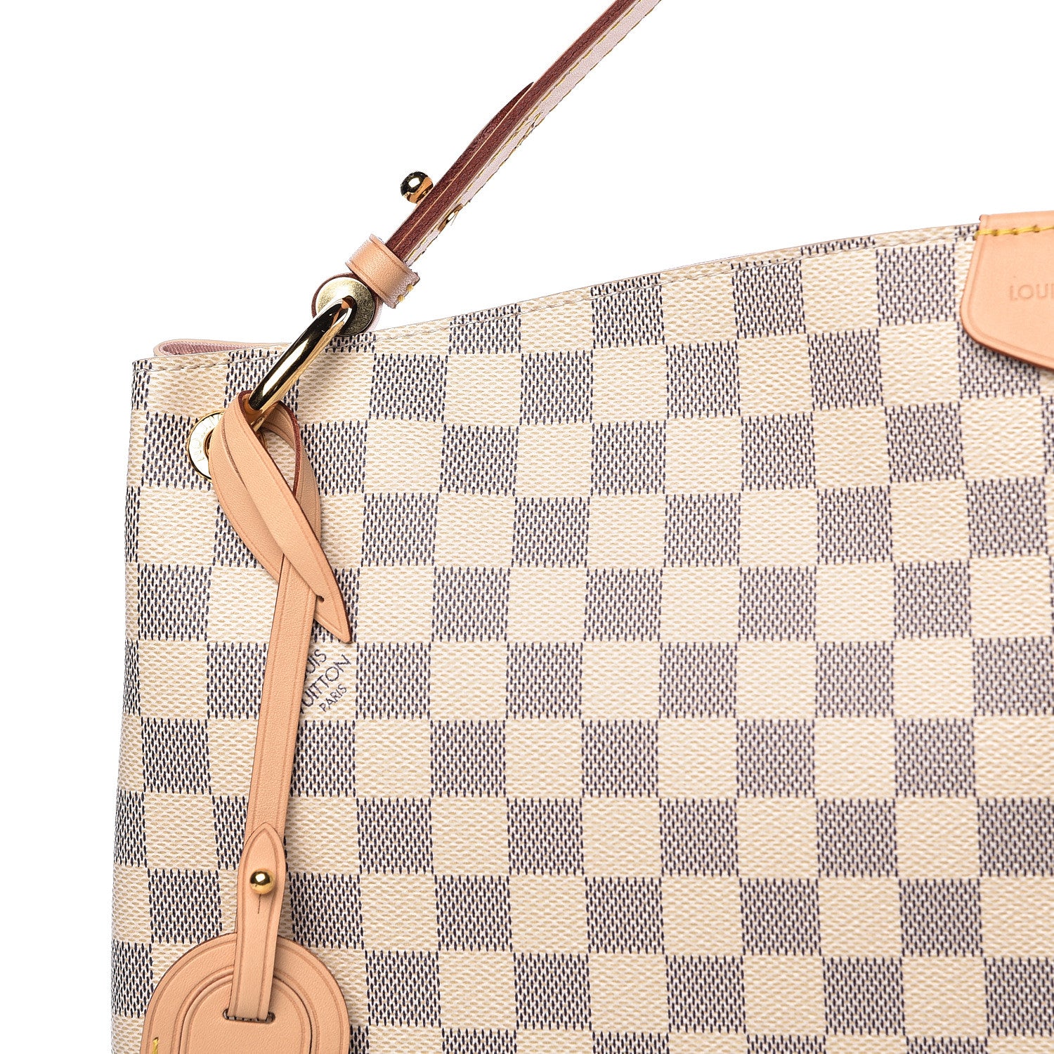 Louis Vuitton Damier Azur Graceful MM Rose Ballerine 11 of 12
