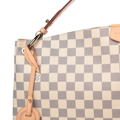 Louis Vuitton Damier Azur Graceful MM Rose Ballerine 11 of 12