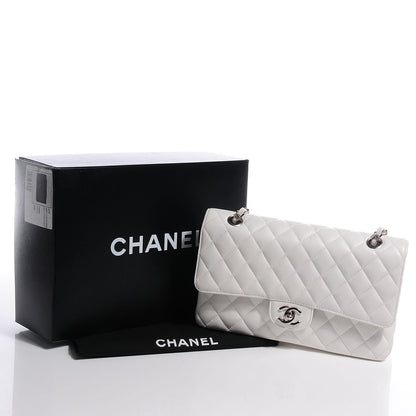 Chanel Caviar Quilted Medium Double Flap White 6 of 10