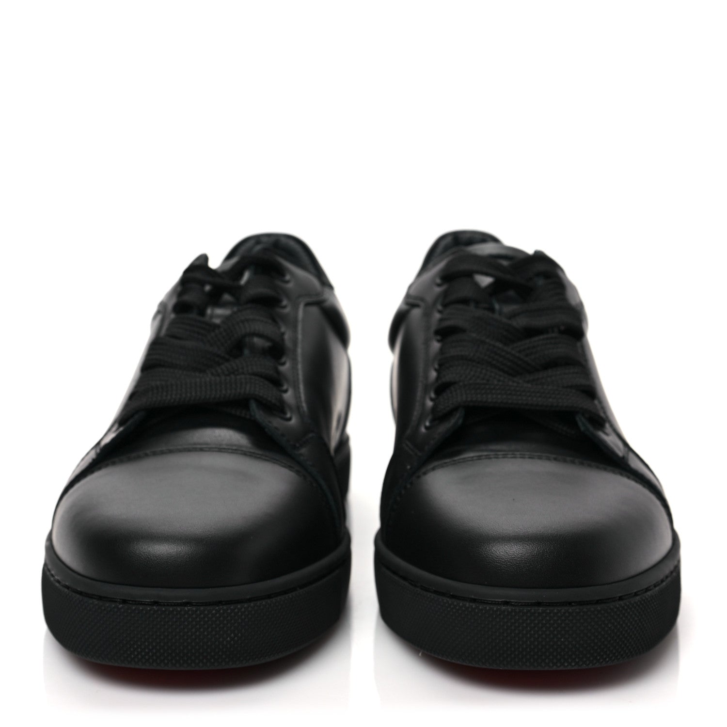 Christian Louboutin Calfskin Vieira Walk Flat Sneakers 38.5 Black 2 of 7