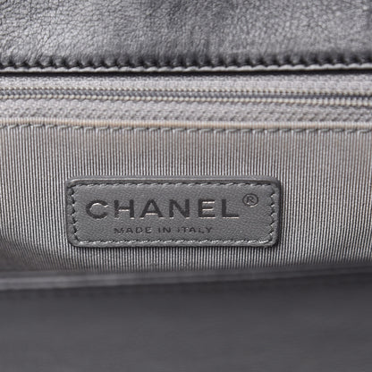 Chanel Calfskin Quilted Double Stitch New Medium Boy Flap Black 8 of 14
