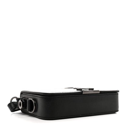 off white binder clip card case Off-White Saffiano Mini Binder Clip Bag Black White 1840917 – FASHIONPHILE