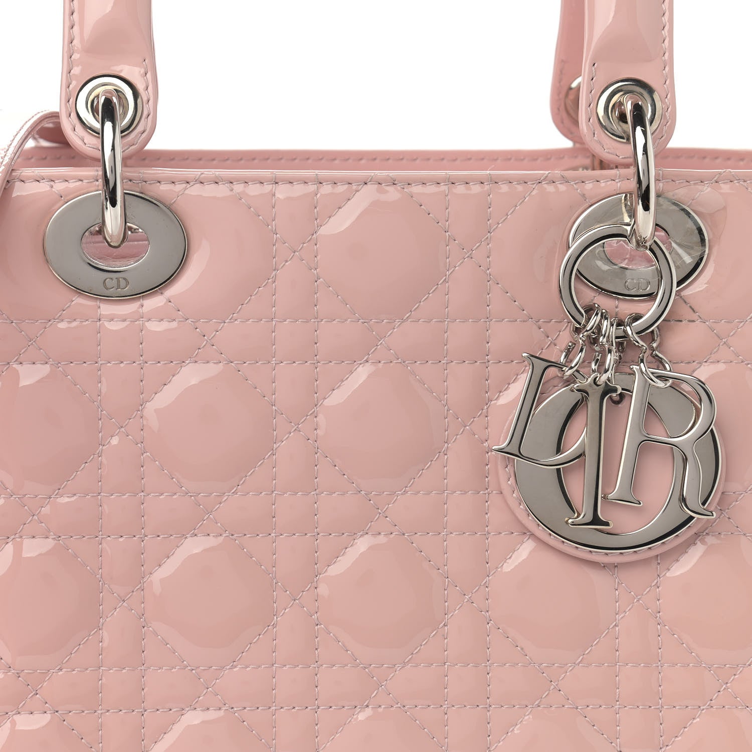 Christian Dior Patent Cannage Medium Lady Dior Rose Clair 7 of 10