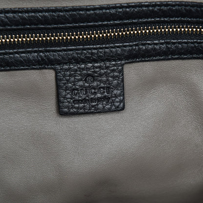 Gucci Pebbled Calfskin Lady Tassel Top Handle Bag Black 6 of 10