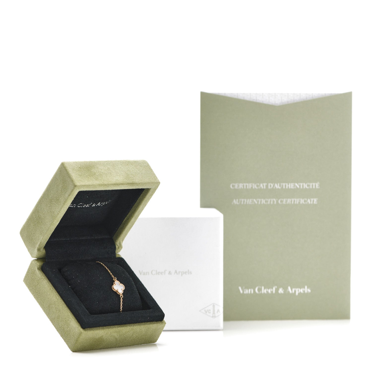 Van Cleef & Arpels 18K Yellow Gold Mother of Pearl Sweet Alhambra Bracelet 5 of 5