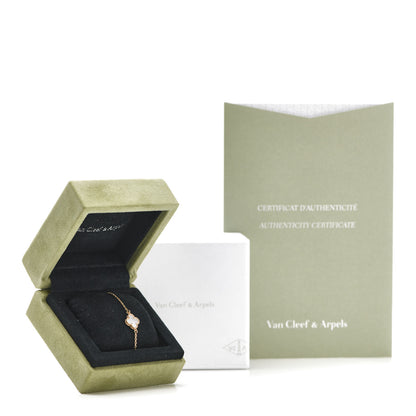 Van Cleef & Arpels 18K Yellow Gold Mother of Pearl Sweet Alhambra Bracelet 5 of 5