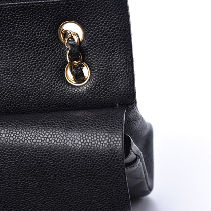 Chanel Caviar Quilted Medium Double Flap Black 12 of 22