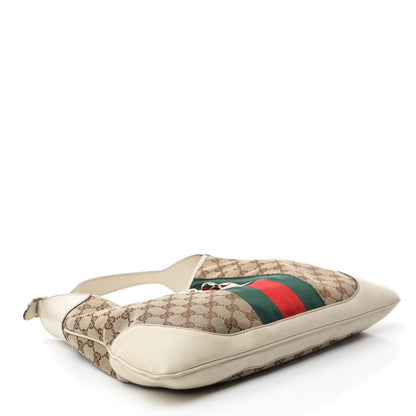 Gucci Monogram Web Jackie O Bouvier Hobo White 4 of 11
