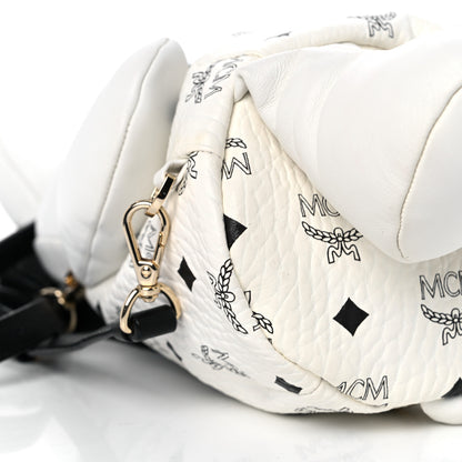 MCM Calfskin Visetos Rabbit Zoo Doll Crossbody White 7 of 12