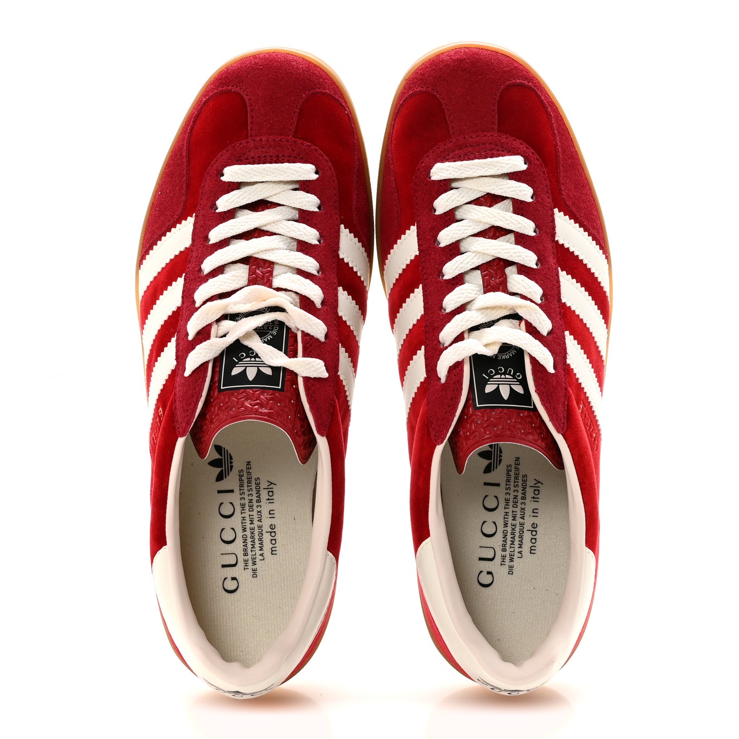 X ADIDAS Softy Velvet Suede Madeira Demetra Mens Gazelle Sneakers 8 Vulcanic Red Off White Hibiscus Red