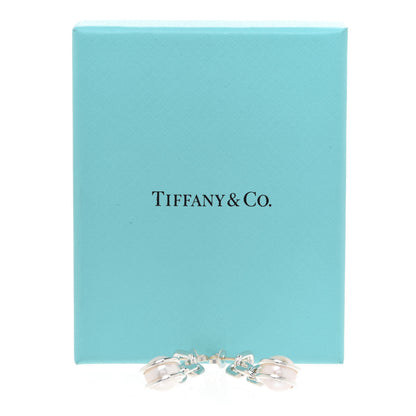 Tiffany Sterling Silver Pearl HardWear Triple Link Earrings 8 of 8