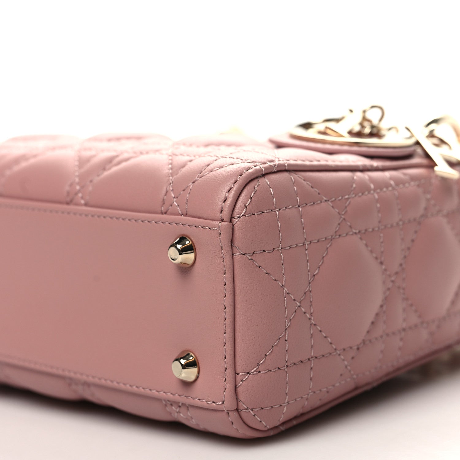 Christian Dior Lambskin Cannage Mini Lady Dior Pink 10 of 10