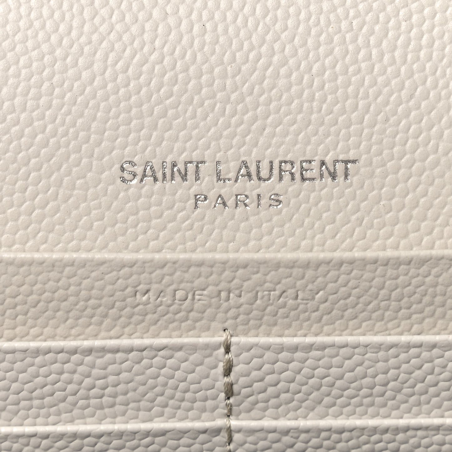 Grain De Poudre Matelasse Chevron Monogram Chain Wallet White