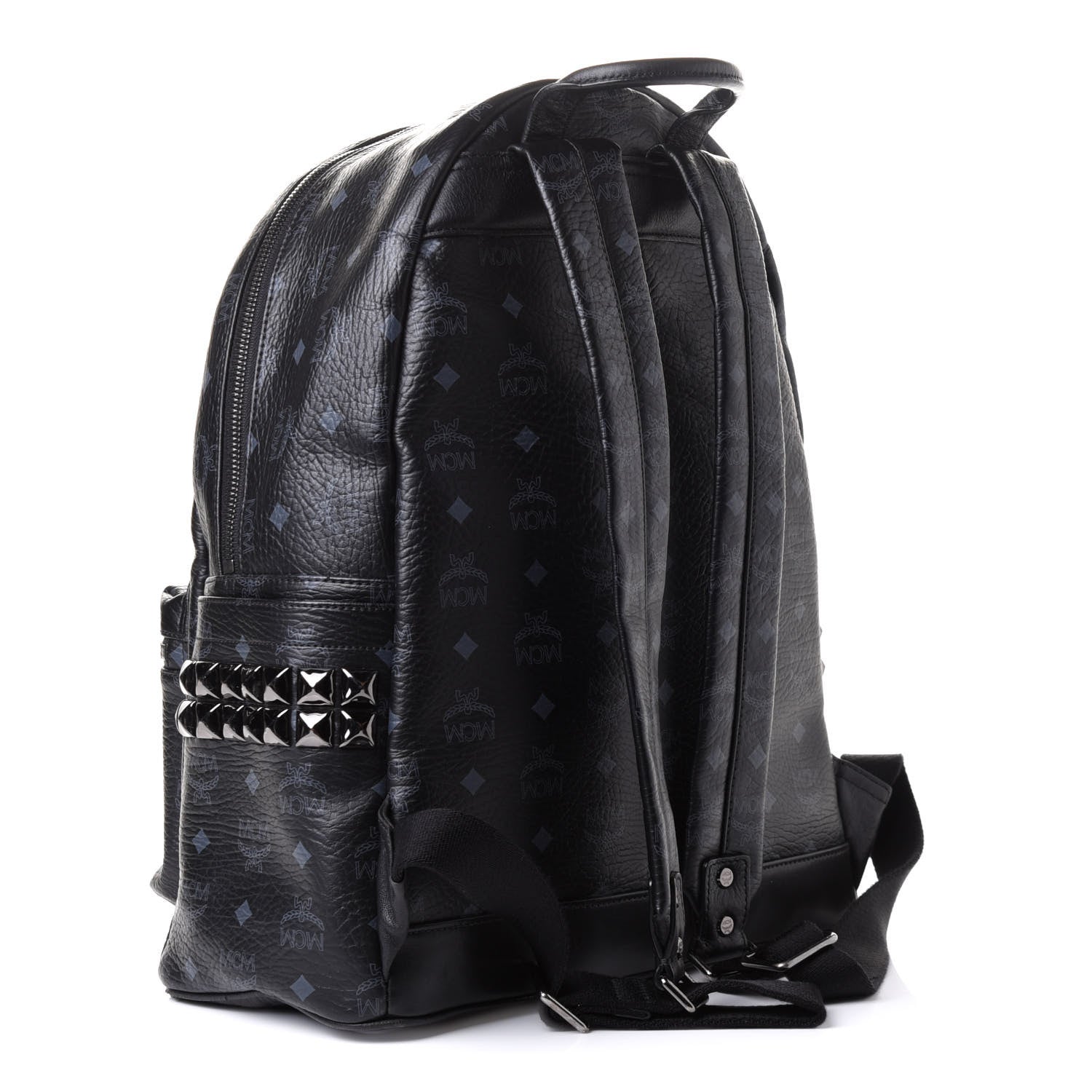 MCM Visetos Medium Side Studs Stark Backpack Black 2 of 10